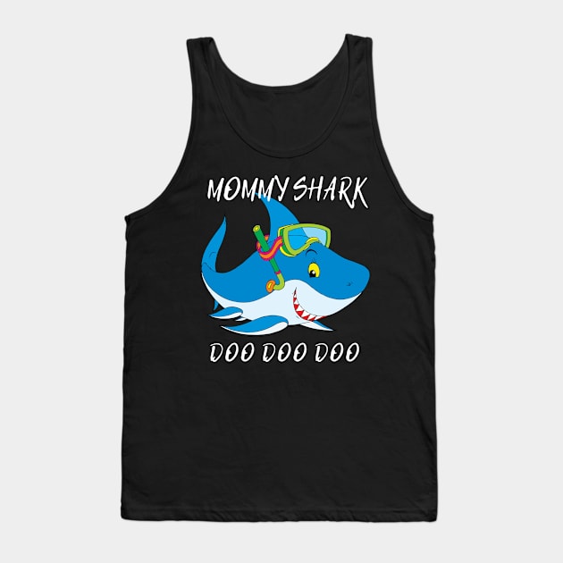 Mommy Shark Doo Doo Doo Tank Top by BlackRavenOath